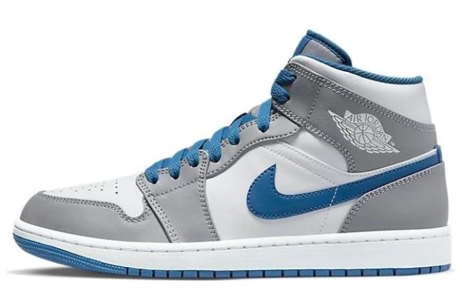 Air Jordan 1 Mid Cement Grey True Blue | DQ8426-014