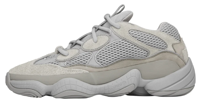 adidas Yeezy 500 - Light Grey Lace-Up Sneakers