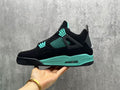 Air Jordan 4 Retro Black & Mint Green Sneakers