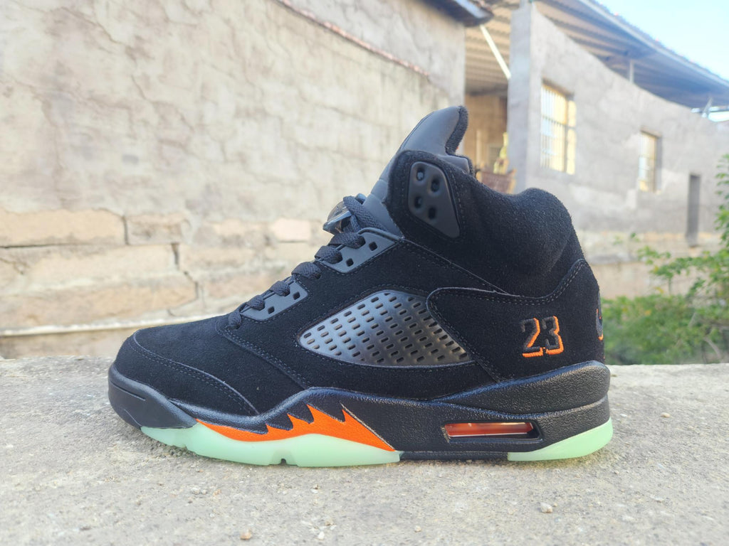 Air Jordan 5 Halloween Black & Orange Sneakers