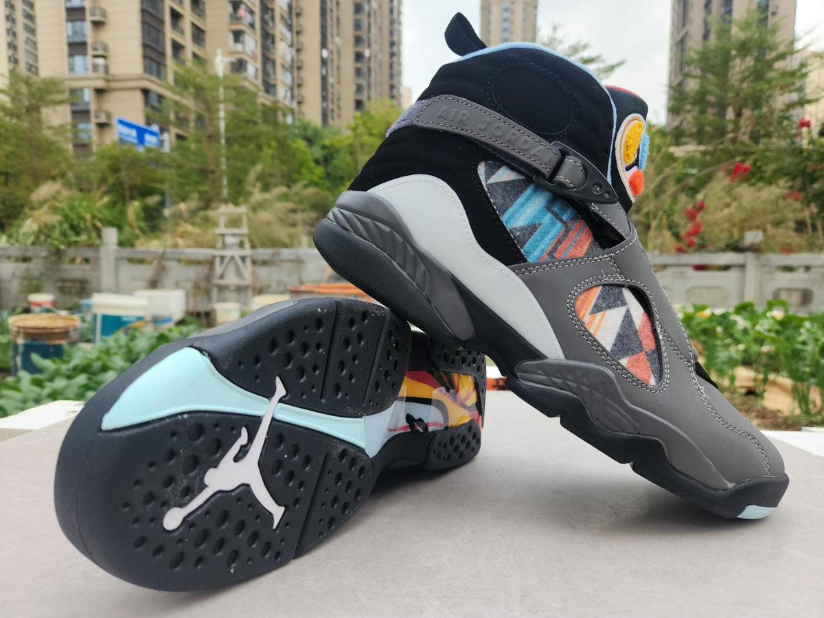 Air Jordan 8 Grey / Black / Multi-Color