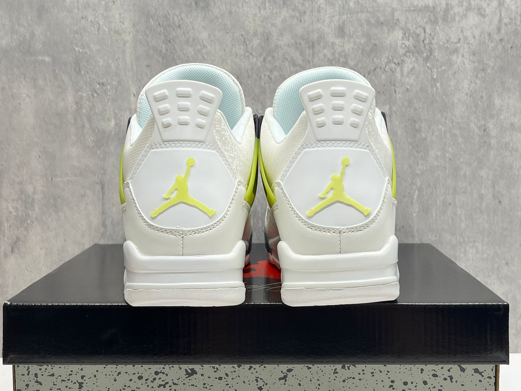 Air Jordan 4 Retro White / Lime / Black