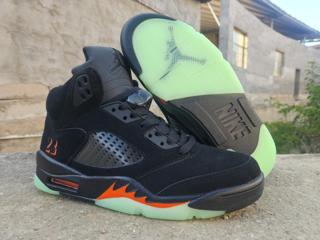 Air Jordan 5 Halloween Black & Orange Sneakers