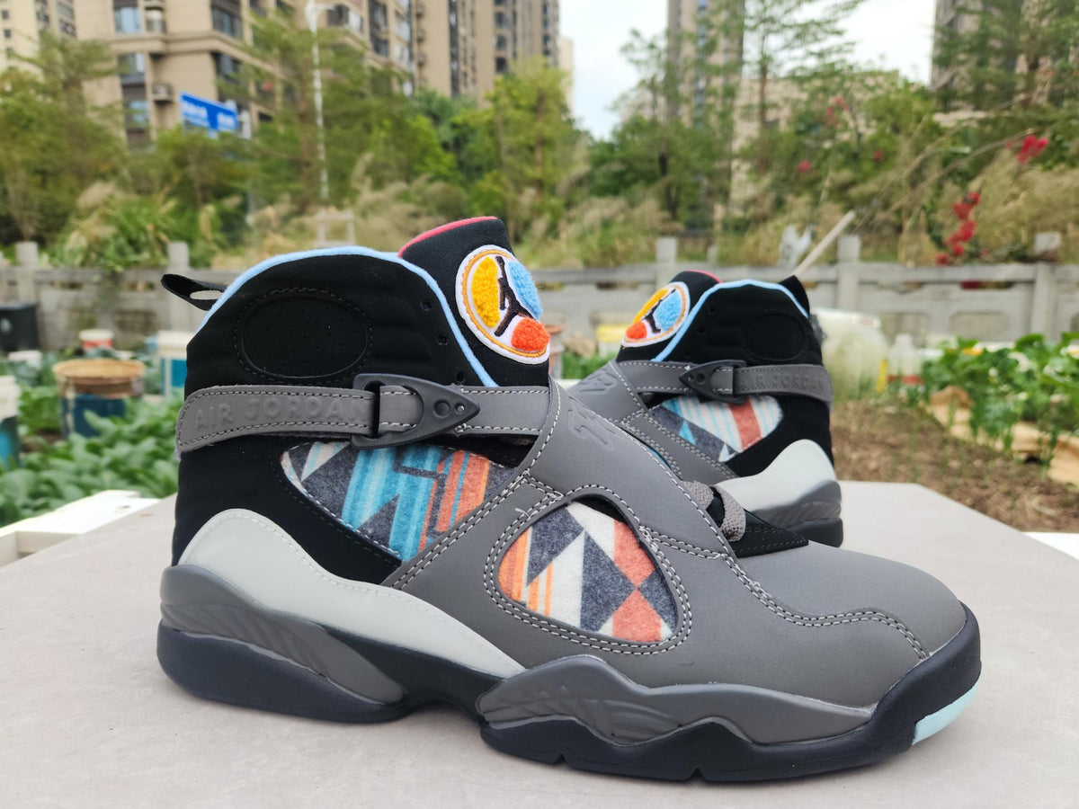 Air Jordan 8 Grey / Black / Multi-Color