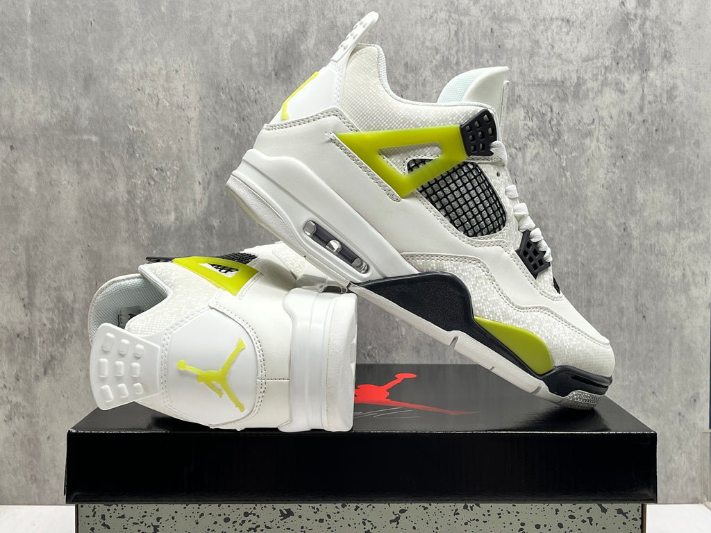 Air Jordan 4 Retro White / Lime / Black