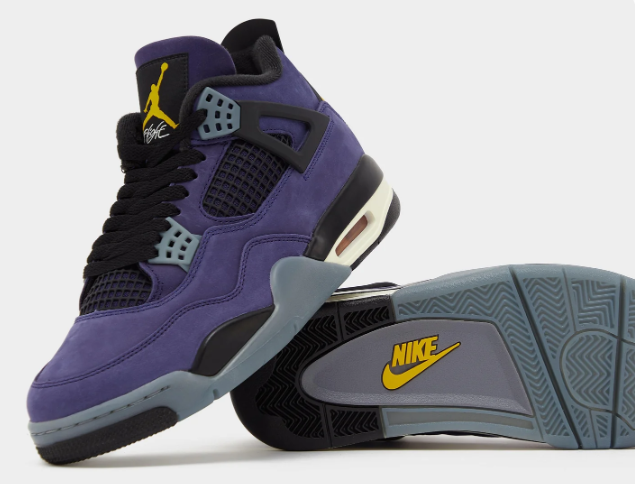 Air Jordan 4 Retro 'Lakers' – Purple & Yellow