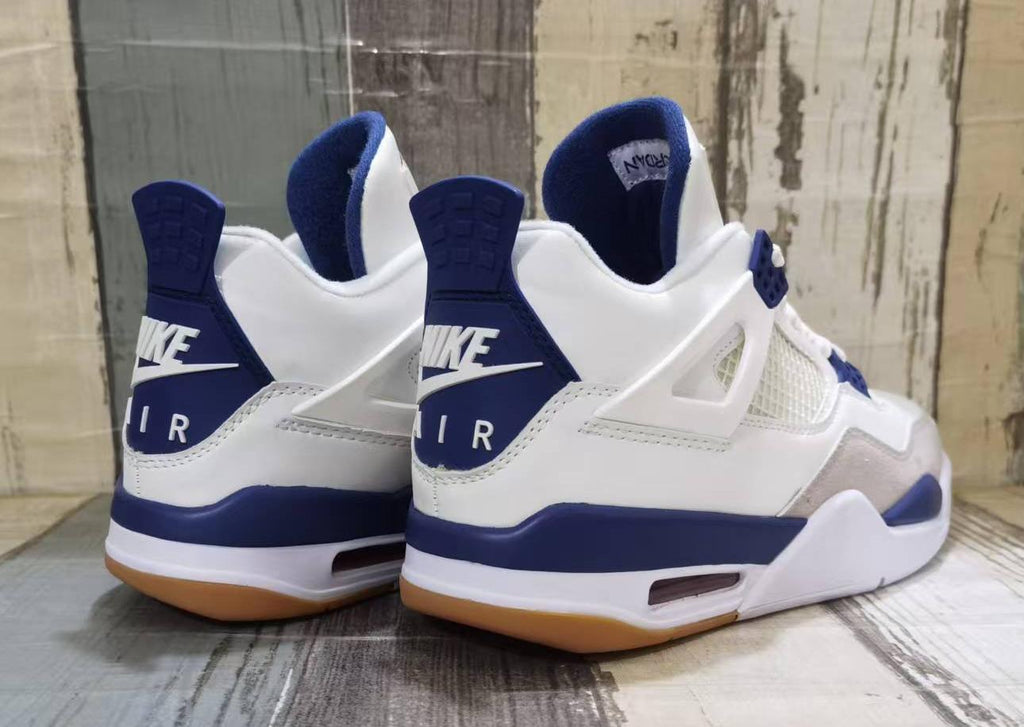 Air Jordan 4 Retro White / Navy / Grey