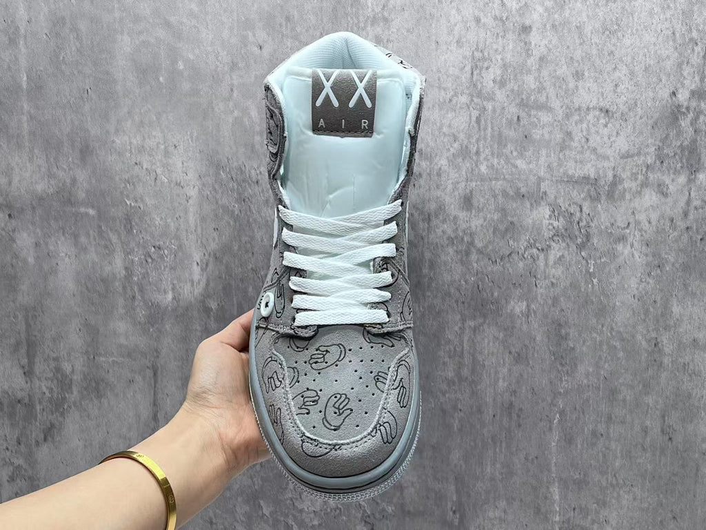 Air Jordan 1 Retro 'Angel' Grey Graphic High-Top