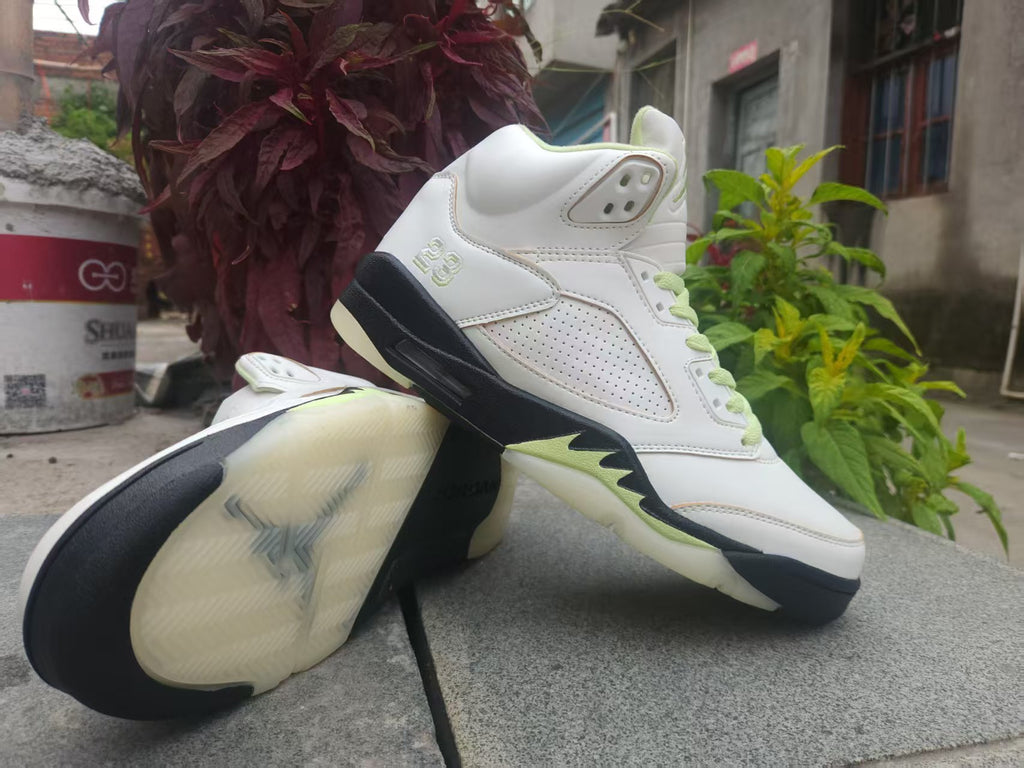 Air Jordan 5 Retro Pale Green / White / Black