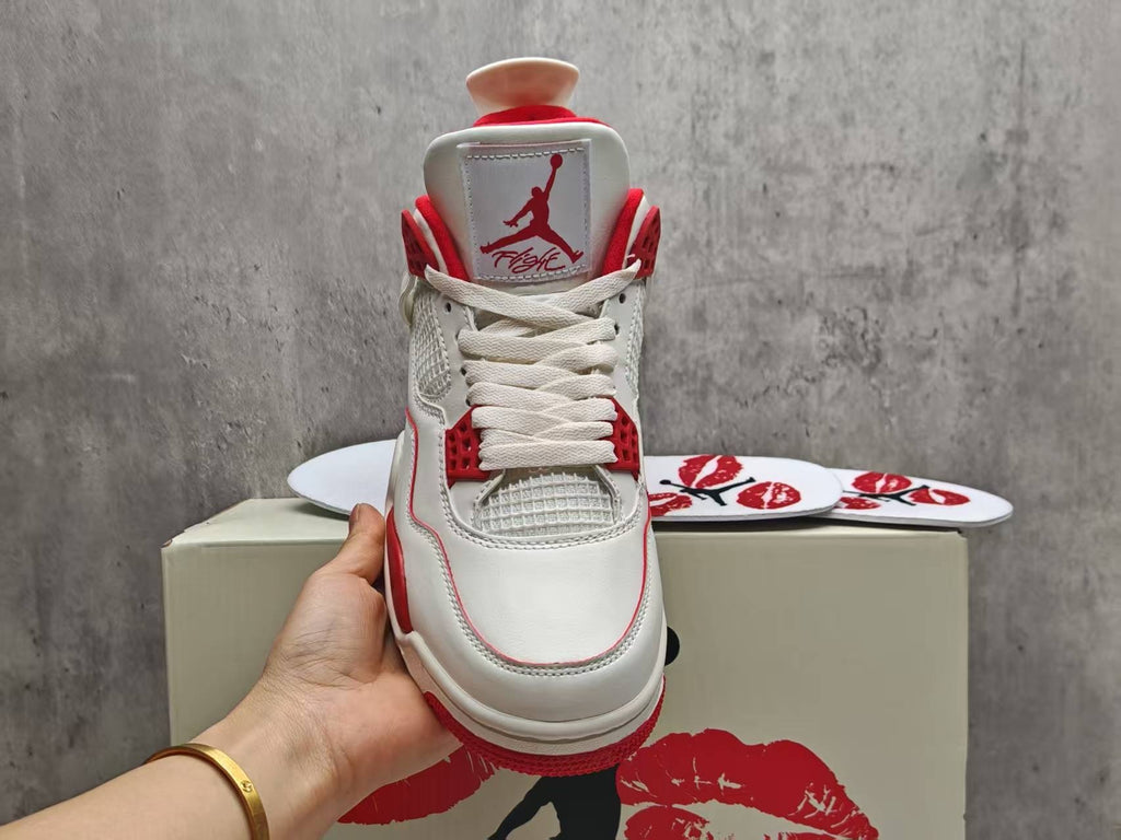 Air Jordan 4 Retro 'Valentine's Day' White / Sierra Red