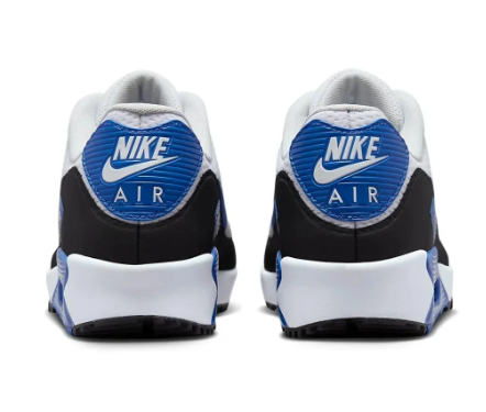 Nike Men's Air Max 90 Golf Shoes - White/Blue/Black