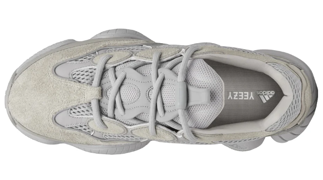 adidas Yeezy 500 - Light Grey Lace-Up Sneakers