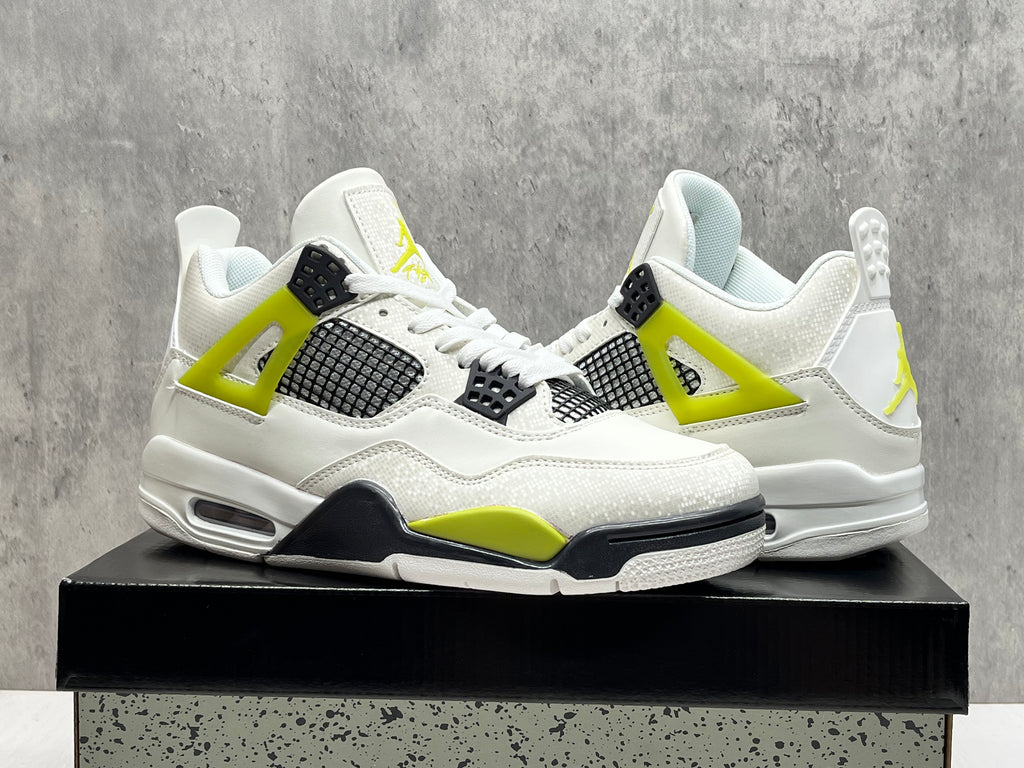 Air Jordan 4 Retro White / Lime / Black