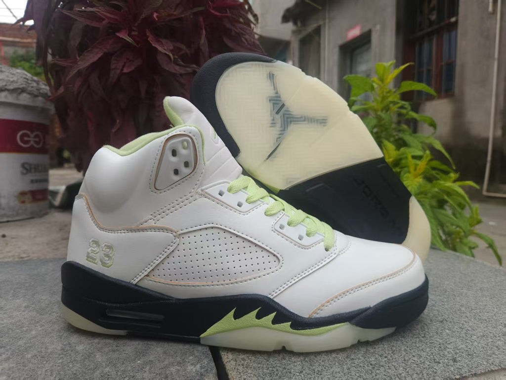 Air Jordan 5 Retro Pale Green / White / Black