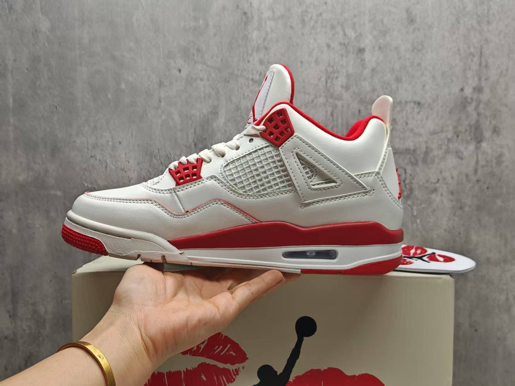 Air Jordan 4 Retro 'Valentine's Day' White / Sierra Red